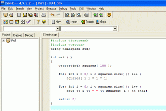 Dev-C++ sample code file